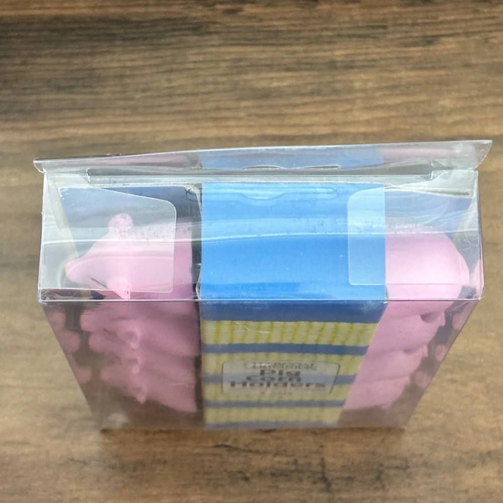 NIB Charcoal Companion Pig CORN HOLDERS 4 Sets Pink Stainless Steel Prongs NEW